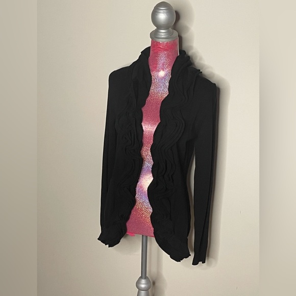 Ruffled front cardigan sweater - Picture 5 of 7